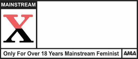 Película para adultos feminista para mujeres, parejas y hombres la X es de color rosado con negro