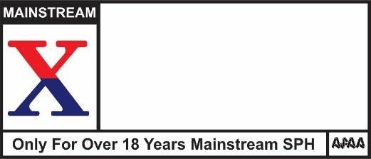 Película para adultos de Superhéroes para hombres, mujeres y parejas la X está dividida por dos colores rojo y azul.